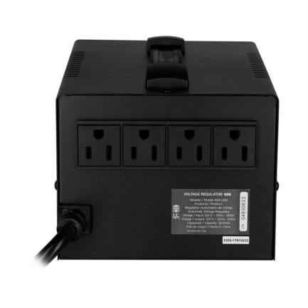 Regulador de Voltaje Vorago AVR-400 3000VA/1800W 4 Contactos para Electrodomésticos