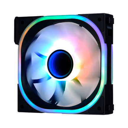 Kit Ventiladores Modular Game Factor 3x120mm 58CFM RGB Negro FKG500-BK, Alto Flujo de Aire