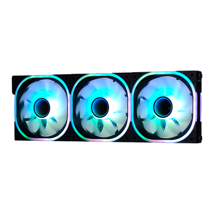 Kit Ventiladores Modular Game Factor 3x120mm 58CFM RGB Negro FKG500-BK, Alto Flujo de Aire