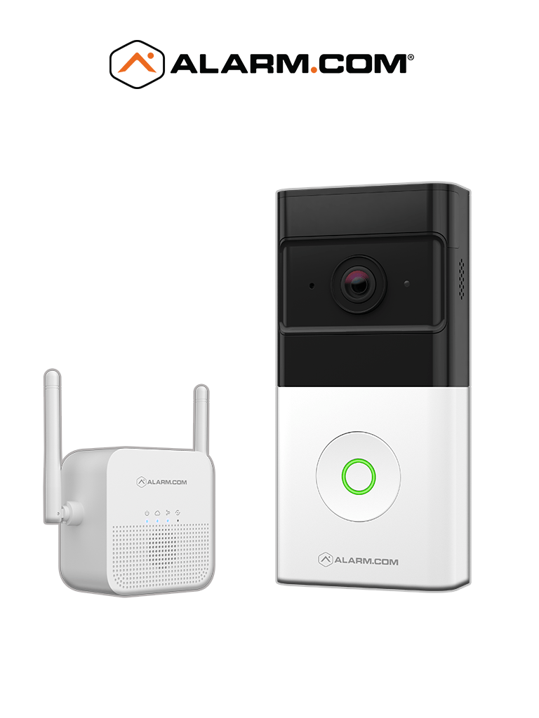 PAKT VIDEO PORTERO ALARM.COM Timbre inteligente con vídeo portero inalámbrico de alarm.com /wi-fi / ip66 /1080p / 160¬∞ apertura horizontal. batería incluida. #alarm.com #live