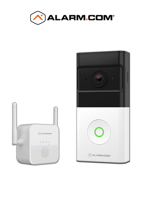 PAKT VIDEO PORTERO ALARM.COM Timbre inteligente con vídeo portero inalámbrico de alarm.com /wi-fi / ip66 /1080p / 160¬∞ apertura horizontal. batería incluida. #alarm.com #live