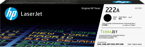 W2220A - Toner HP 222A W2220A negro para Laserjet Pro MFP 3303 / MFP 3388 (1 300 paginas)