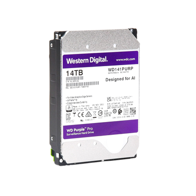 WD141PURP - Disco duro WD de 14TB / 7200RPM / Optimizado para soluciones de video inteligente