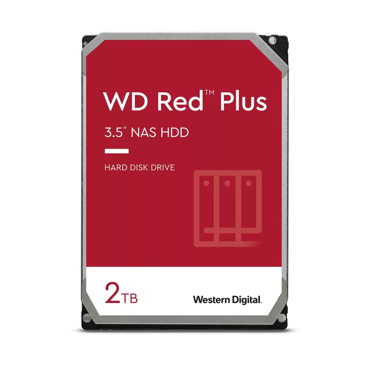 DISCO DURO INTERNO WD RED PLUS 2TB 5400RPM SATA3 64MB WD20EFPX, 3.5", NAS Server, 24/7 Operations
