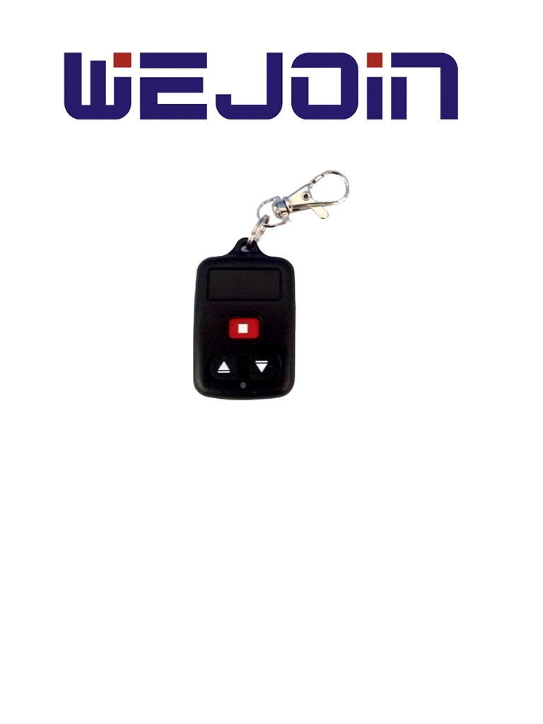 Control Remoto Wejoin WJRC01 para Barrera Vehicular - Motor Deslizante WJPKMP202 - Compatible con Receptor WJBRR01