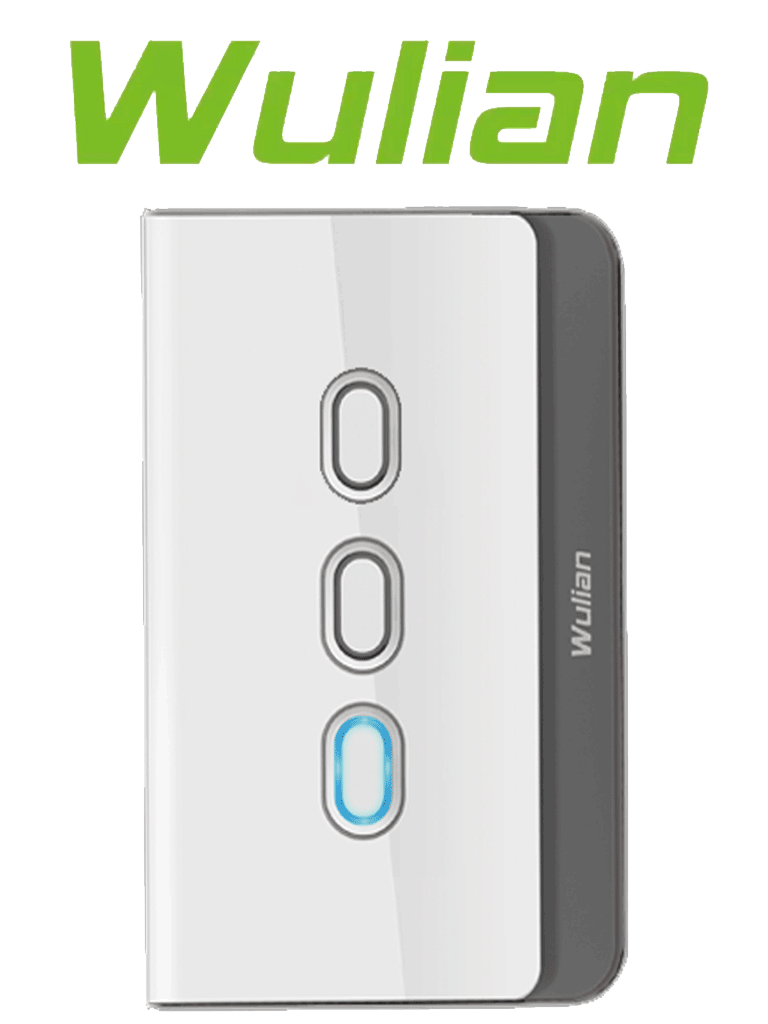 3 botones, formato americano, conexión ln zigbee Apagador WL-ZCSWNPW-S1335-0