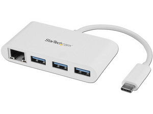 Concentrador StarTech USB-C a USB 3.0 y RJ45, Blanco, 5Gbps, 1 Puerto Ethernet, Compacto
