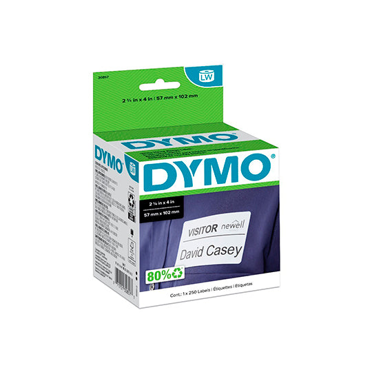 DYMO 30857 - Etiqueta DYMO Label Writer negro sobre b