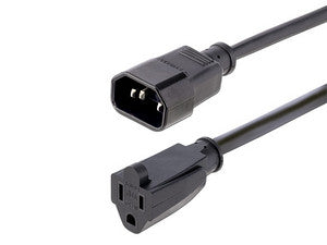 Cable de Alimentación StarTech, IEC 320 C14 a NEMA 5-15R, 1m, Alta Resistencia y Seguridad