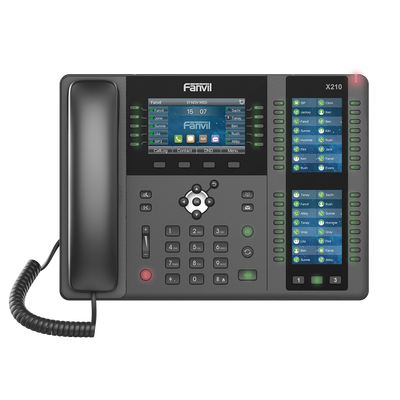 X-210 - Teléfono IP / 20 Líneas SIP / Triple Pantalla Color / 106 Teclas DSS Programables / Bluetooth / PoE / Gigabit