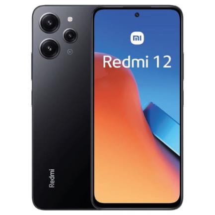 Smartphone Xiaomi Redmi 12 6.67" 128GB/4GB Cámara 50MP MediaTek Helio G88 Android 13 Color Negro - Pantalla AMOLED, Batería 5000mAh, 5G, NFC, IP53