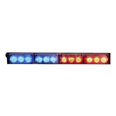 XL127H4RB - Barra de Luz de Advertencia / 4 Módulos LED / Rojo-Azul / 10-16 VCC / 1.03 ft x 1.37 in