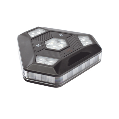 XLTE1985RB - Luz de Advertencia LED / 27 LEDs / 900 Lúmenes / IP67 / 12 Patrones / Batería 20 h / Sincronización Inalámbrica