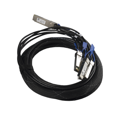 XQ+BC0003-XS+, cable de conexión QSFP28 a 4x SFP28. Conecta varios dispositivos de 25 Gigabit a CCR2216/CRS504