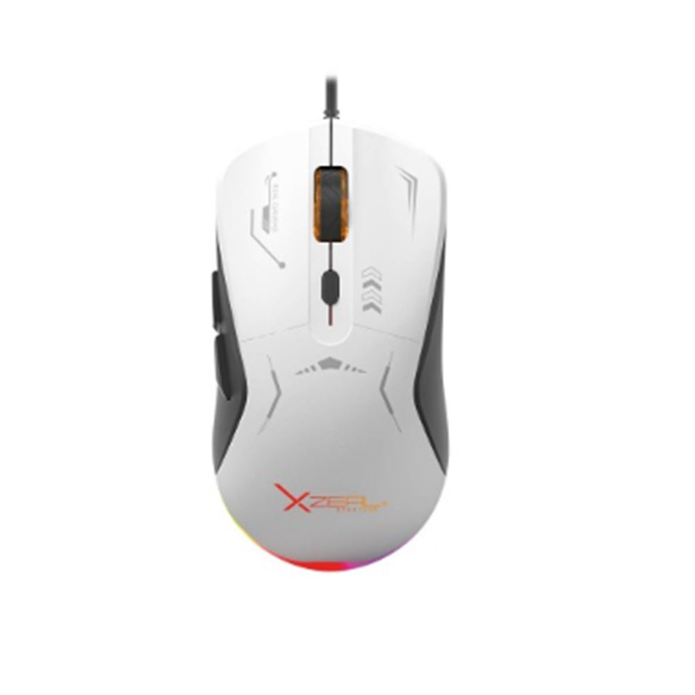 Mouse Gamer Xzeal XST-401 7200 DPI RGB USB Blanco Negro, 6 Botones Programables