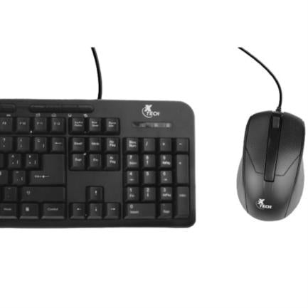 Teclado Multimedia y Mouse XTech Cableados XTK-301S, Español, Color Negro, USB 2.0
