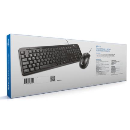 Teclado Multimedia y Mouse XTech Cableados XTK-301S, Español, Color Negro, USB 2.0