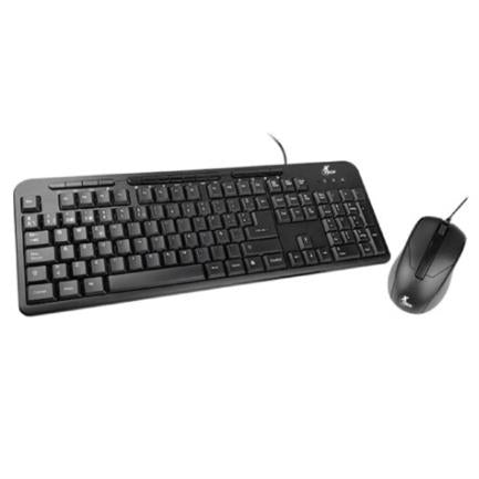 Teclado Multimedia y Mouse XTech Cableados XTK-301S, Español, Color Negro, USB 2.0