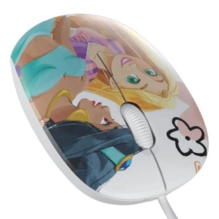 Mouse XTech Princesas Disney 3 Botones 1200DPI Ambidiestro Cable USB 1.5m