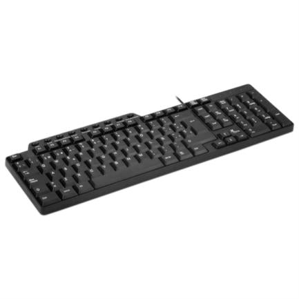 Teclado XTech Multimedia Cableado Español XTK-160S, 105 Teclas, 1.5m Cable, Color Negro