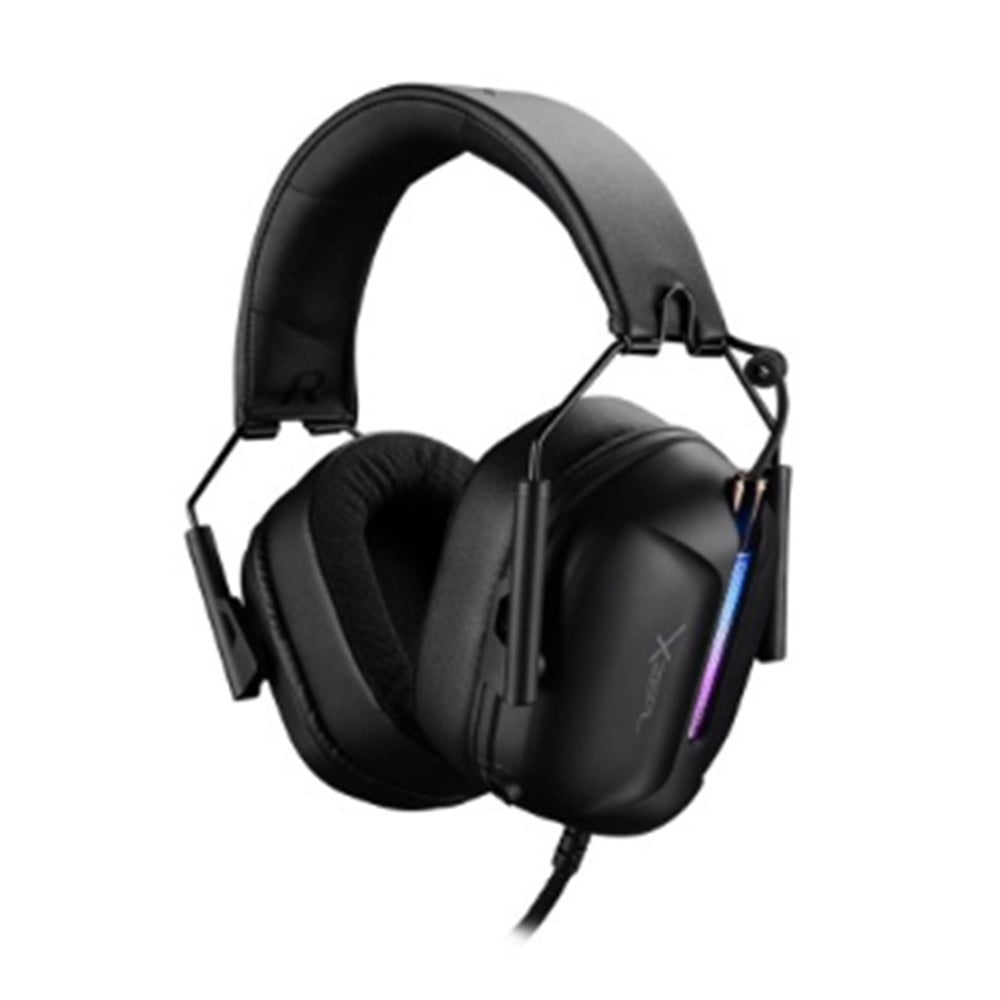 Diadema Gamer Xzeal Alámbrica RGB Negro, Sonido Envolvente 7.1, Micrófono Desmontable, Control de Volumen