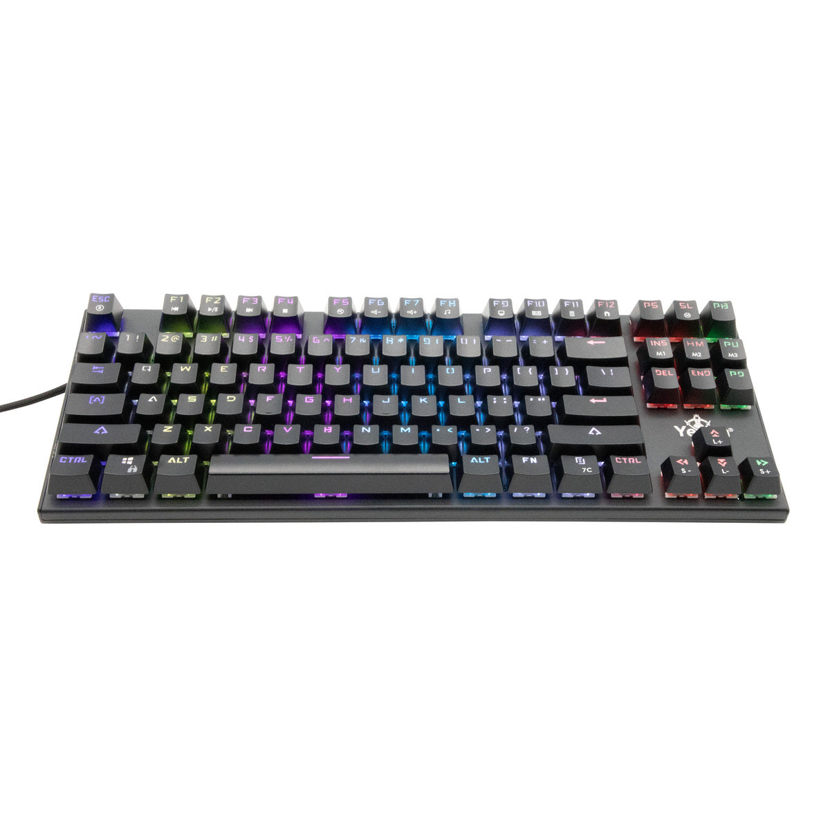 Teclado Gamer Yeyian YAT1804 Spark Serie 2000 Mecanic Switch Azul RGB, 104 Teclas, Anti-Ghosting, Retroiluminación LED