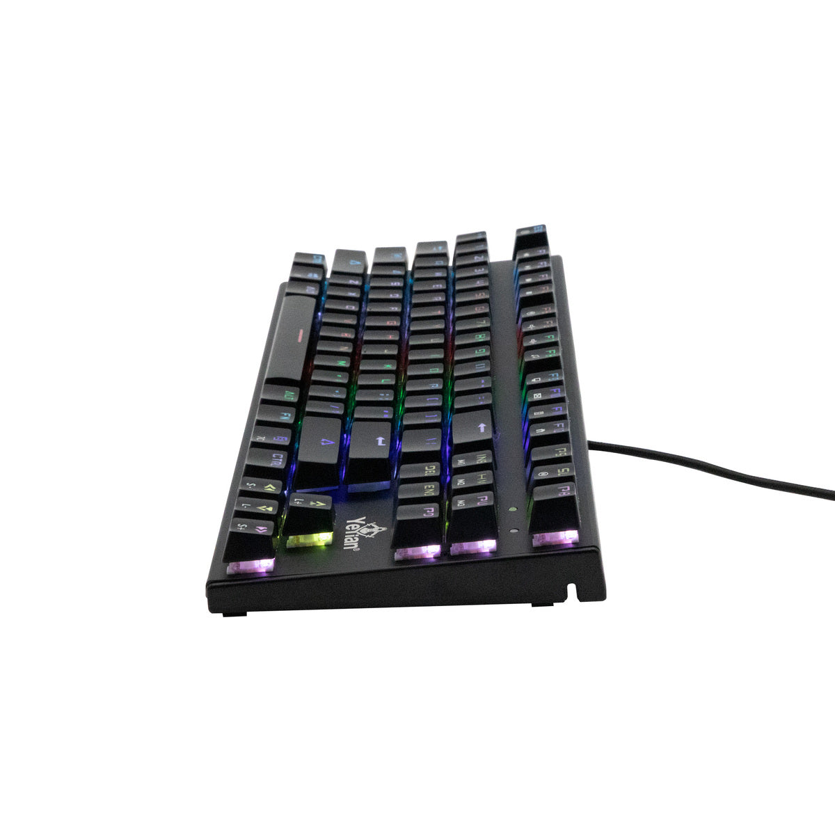 Teclado Gamer Yeyian YAT1804 Spark Serie 2000 Mecanic Switch Azul RGB, 104 Teclas, Anti-Ghosting, Retroiluminación LED