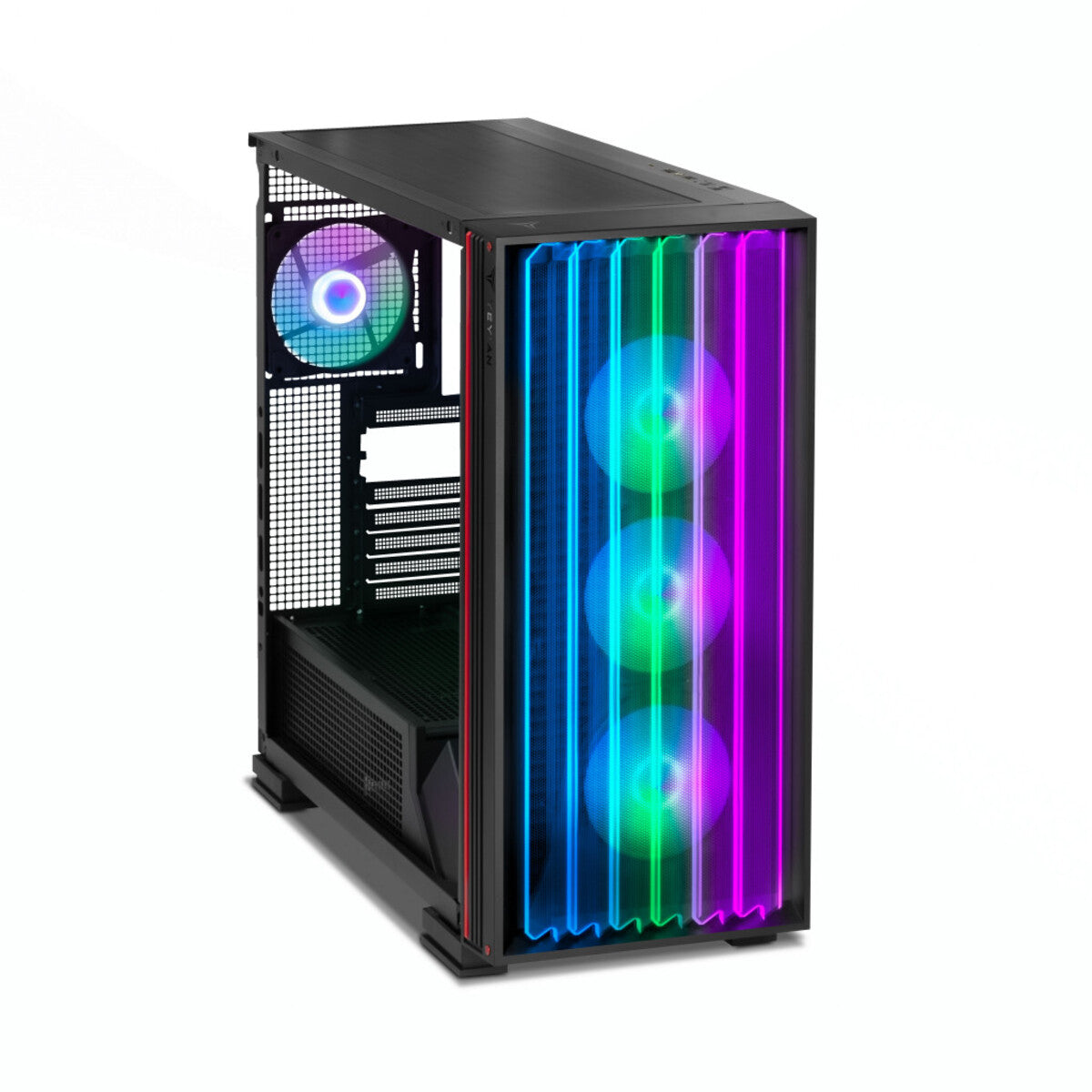 Gabinete Yeyian Mirage X Mid ATX/M-ATX/ITX, 9 Ventiladores, RGB Sync