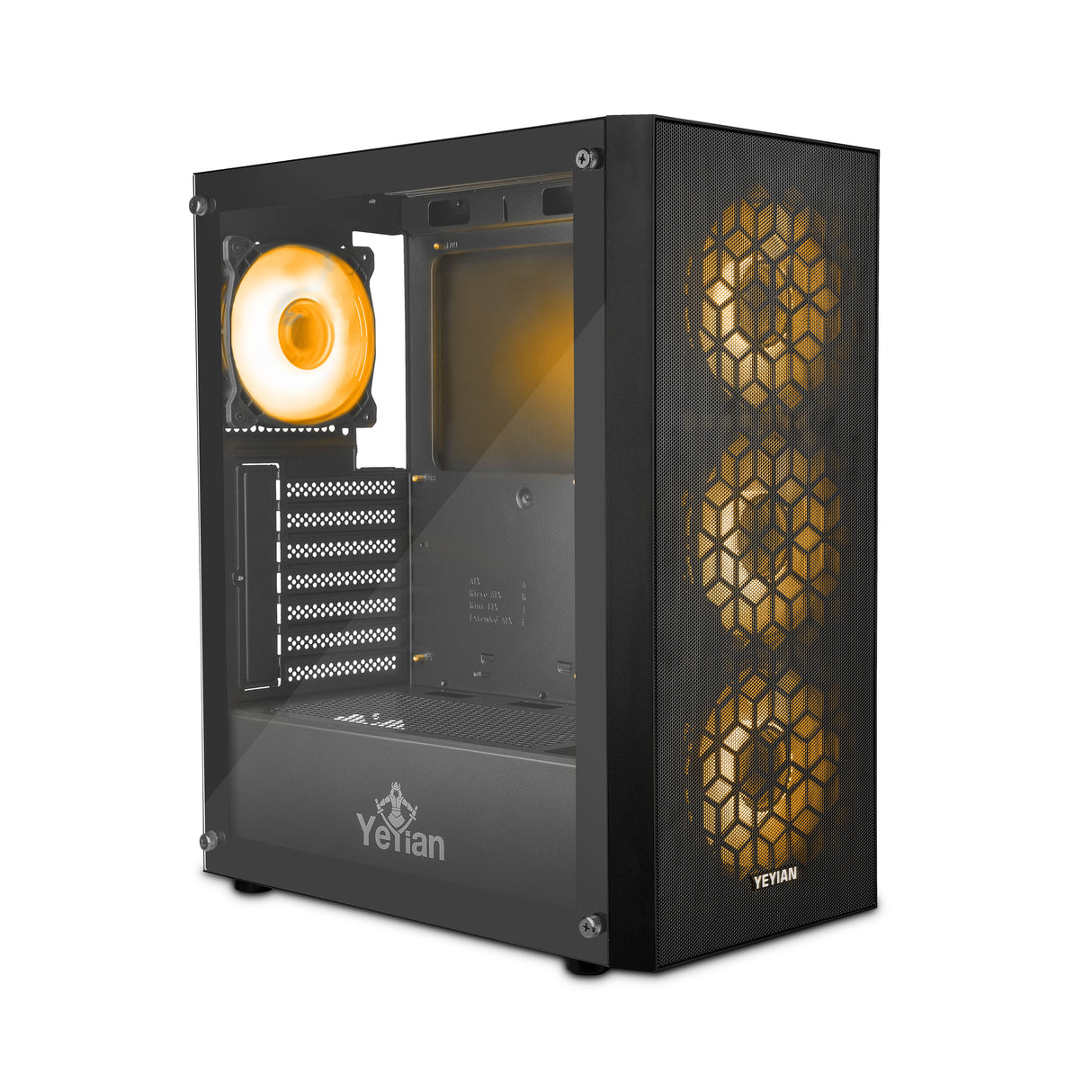 Gabiente Yeyian Dragoon 4 con 4 Ventiladores ARGB, ATX, Mid Tower, Mesh, Cristal Templado, Negro