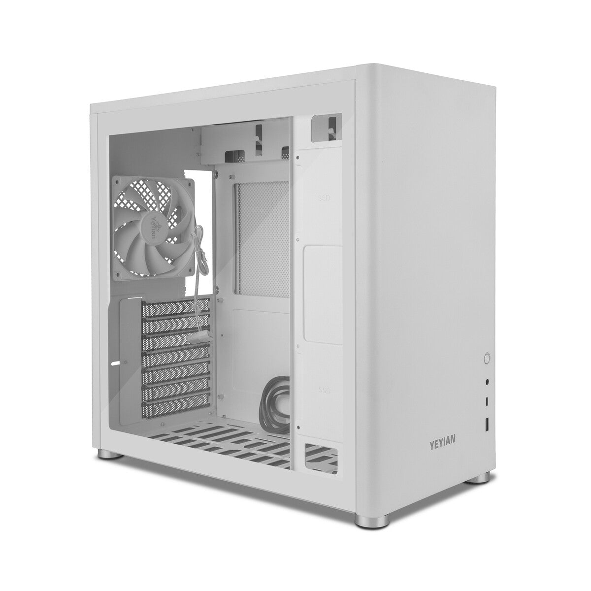 Gabinete Yeyian Gamer Hussar Blanco ATX USB-C, 4 Ventiladores, 360mm Radiador