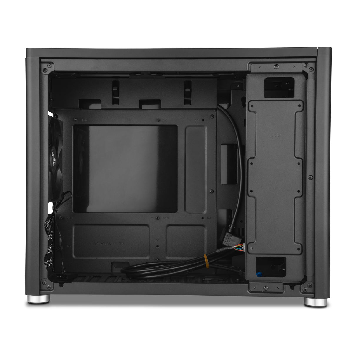 Gabinete Yeyian Hussar YCM-ATXAW-01 Micro ATX/1 Ventilador/Lateral Cristal Templado, 2 Bahías 3.5"/4 Bahías 2.5"/USB 3.0