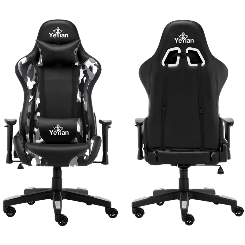Silla Gaming Yeyian YFRS-051820 Ryuji Snow Camo, Pol/Nyl, Soporta 150kg, Respaldo Ajustable, Reposabrazos 4D