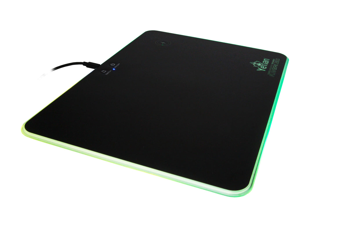Mousepad Gamer Yeyian YGF-68901 Rig RGB Anti/D Flow 2800, 280x350mm, Carga Inalámbrica