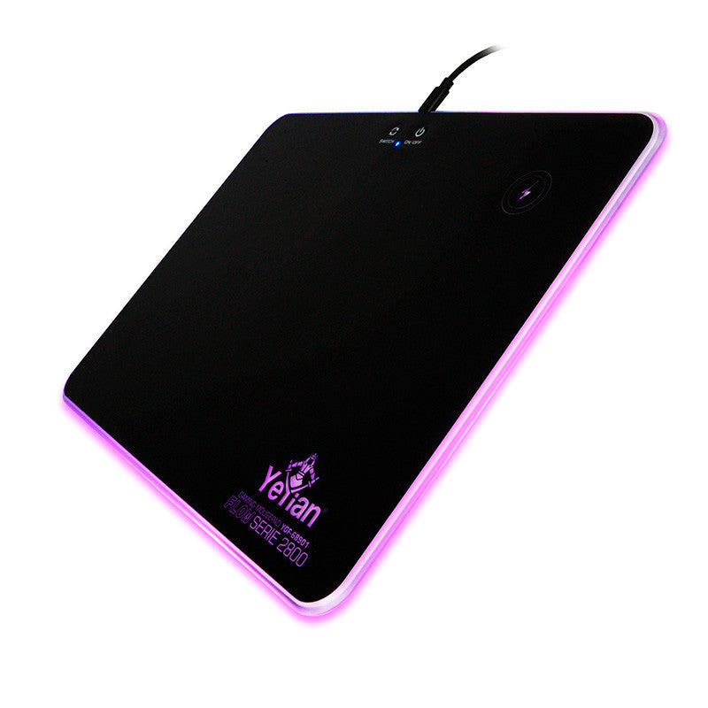 Mousepad Gamer Yeyian YGF-68901 Rig Carga Inalámbrica RGB Anti-deslizante Flow 2800 DPI
