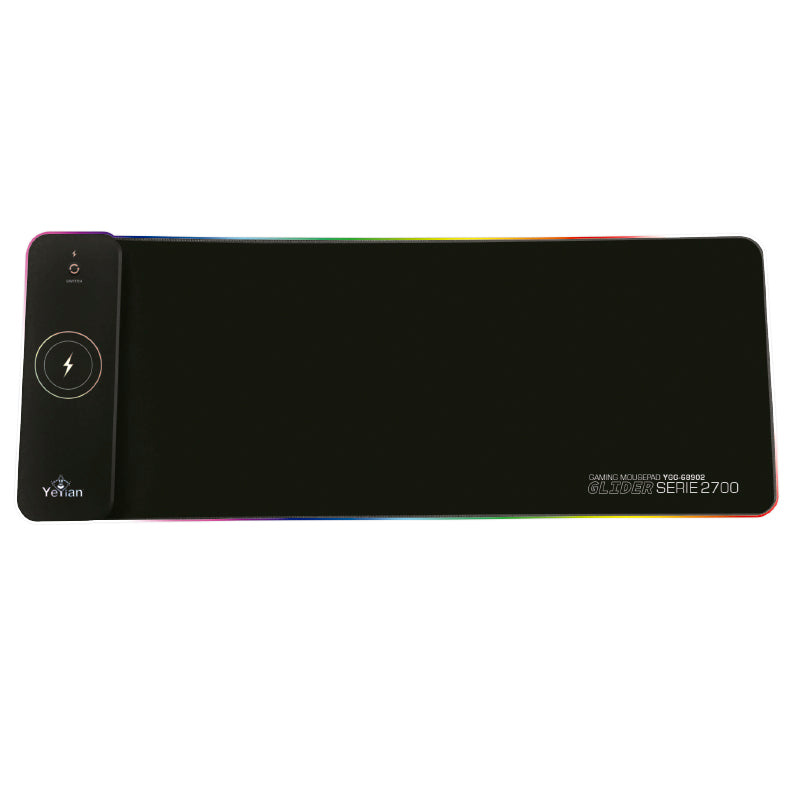 Mousepad Gamer Yeyian YGG-68902 Flex Carga Inalámbrica RGB Anti-Deslizante 2700 DPI 30x25cm LED Control táctil