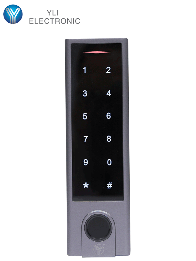 Control de Acceso YLI YK1068A con Teclado Touch / Huella / Tarjetas ID 125 Khz / Exterior / Entrada Wiegand