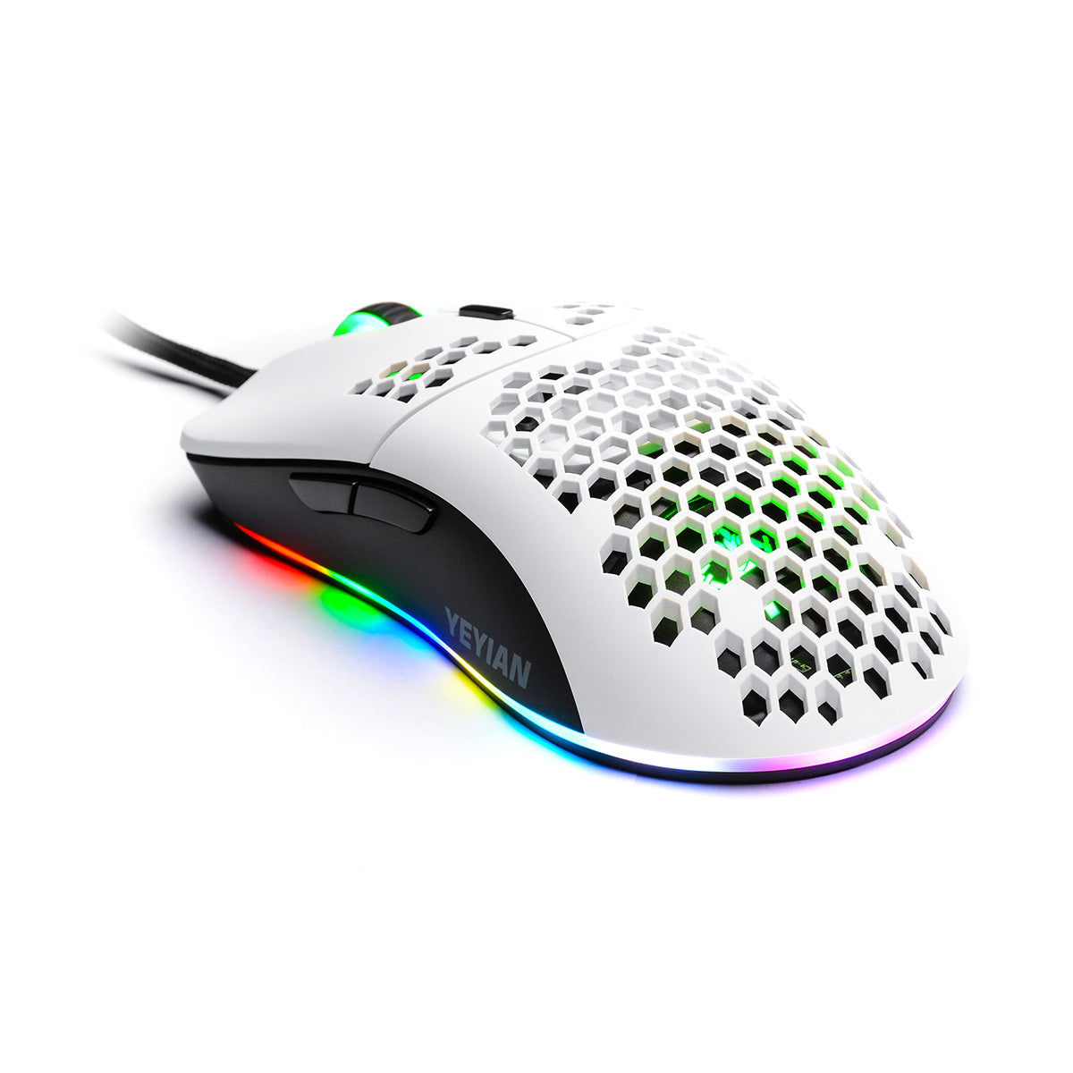 Mouse Gamer Yeyian YMG-24311 RGB 6 Botones, USB 7200 DPIS Blanco