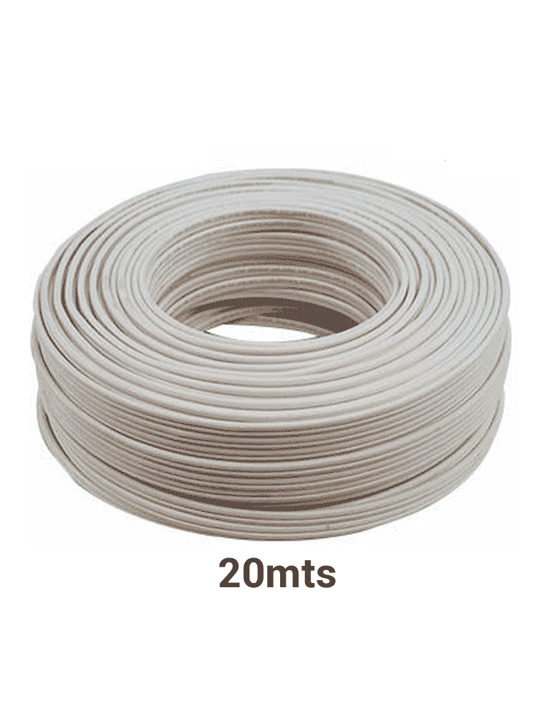 Cable Bujía Doble Aislado TVC CB20M 22 AWG, 20 Mts, Yonusa/Multifilar