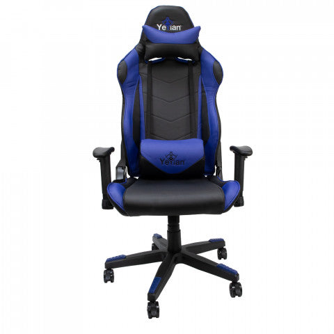 Silla Gamer Yeyian YSGC1150A/YAR-9863A Cadira 1150 Rec 4D Azul Poliur, Reposabrazos Ajustables, Altura Regulable, Respaldo Reclinable
