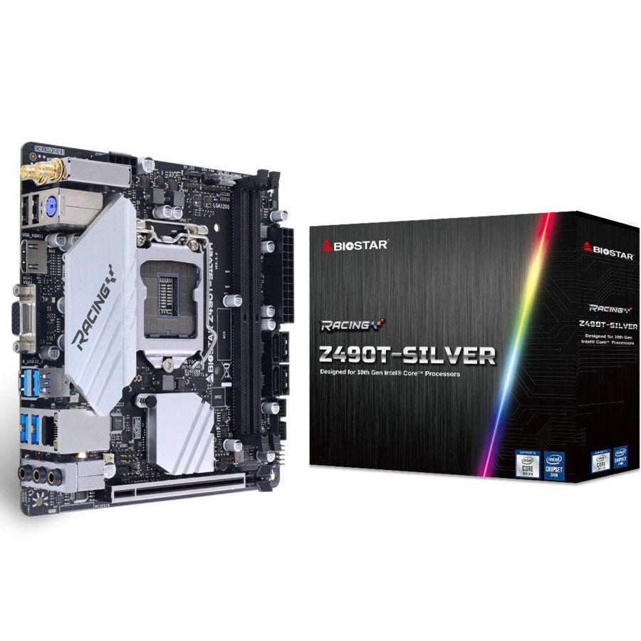 Tarjeta Madre Biostar Z490A-Silver DDR4 HDMI PCIe M.2 Intel 10th Gen, 1200 Socket