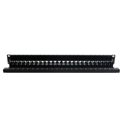 Z6-PNL-24K - Patch Panel UTP de 24 Puertos / Categoría 6 / Plano / 1UR / Precargado con Jacks Z-MAX / Acero 18 Gauge
