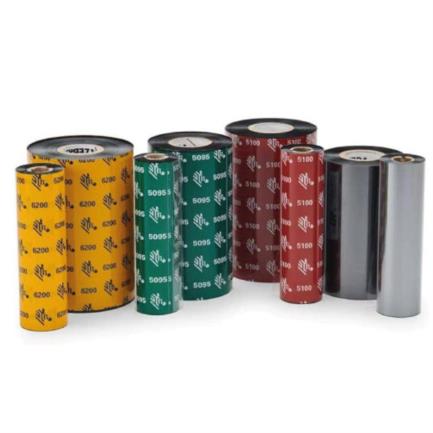 Cinta Zebra de Cera/Resina 110 mm x 450 m 3200 6/Caja para ZD, Alta Capacidad y Resistencia Térmica