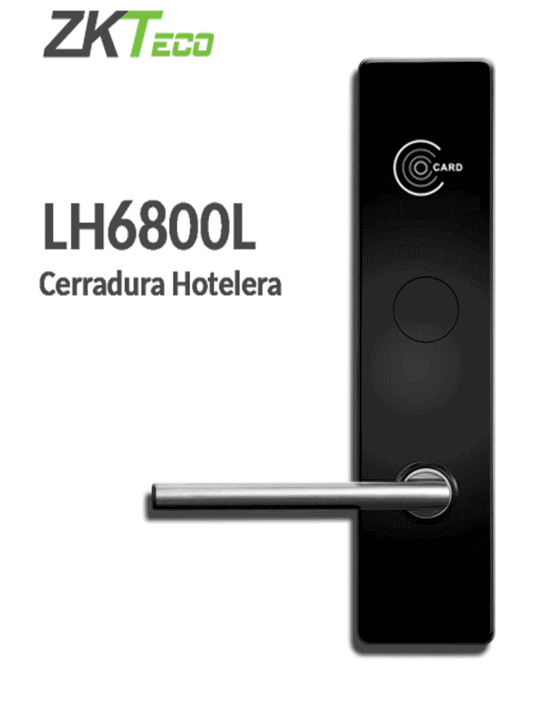 Cerradura ZKTECO LH6800L MIFARE 13.56 MHz, Puertas de 35-45mm, Zinc, 224 Eventos