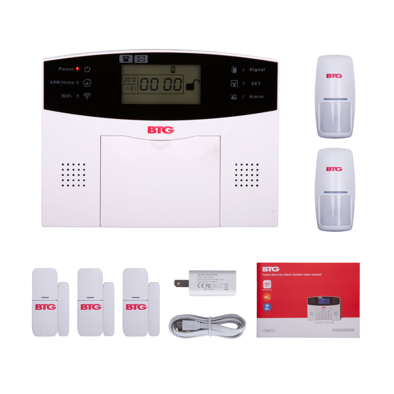 Bolide Kit de alarma inalámbrico BTG-AK2 - conexión WIFI y 4G, monitoreo por aplicación móvil sistema de alarma de segur