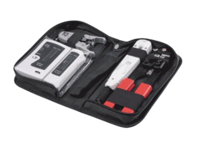 Kit de Herramientas para Instalación de Redes TCE LN-NET-TK-30, Probador de Cables, Ponchadoras RJ45, Pinza de Impacto U