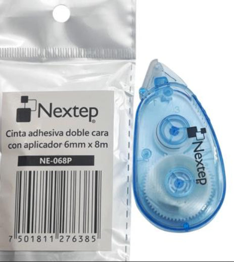 Nextep NE-068P cinta correctora 8 m Azul, Transparente 6 pieza(s) | Cintas correctoras