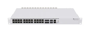 CRS326-4C+20G+2Q+RM, Ruteador Switch, CPU 650MHz RAM 128MB, 20x2.5GEth, 4xCombo, 2xQSFP+ 40G, 1x100Mbit Eth, RouterOS L6