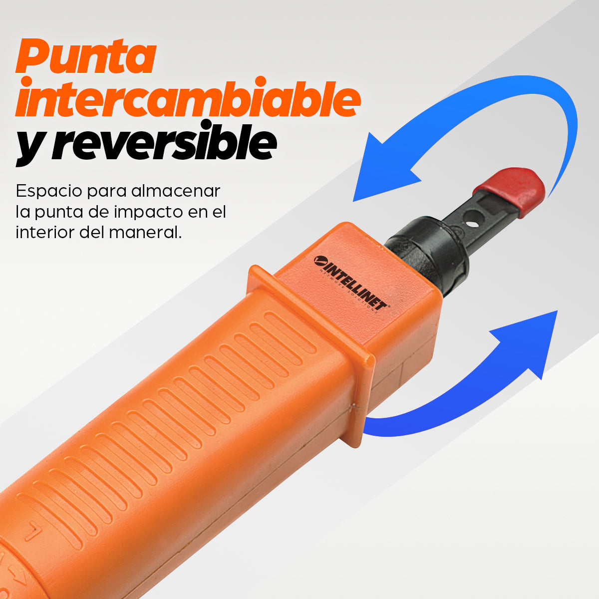 Intellinet Herramienta de Impacto para Terminal Block crimpadoras 177,8 mm 122 g 1 pieza(s) Naranja