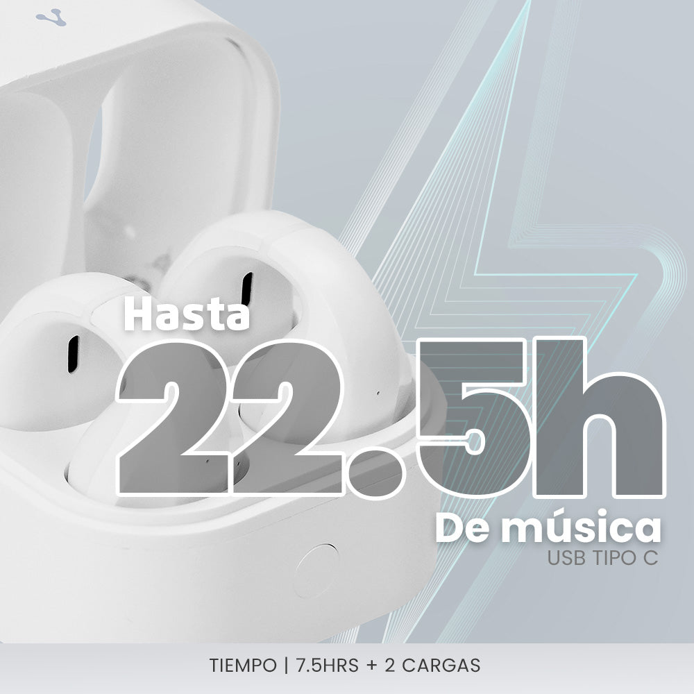 Vorago ESB-410 audífono y auriculare Auriculares Inalámbrico Intra auditivo Llamadas/Música USB Tipo C Bluetooth Blanco