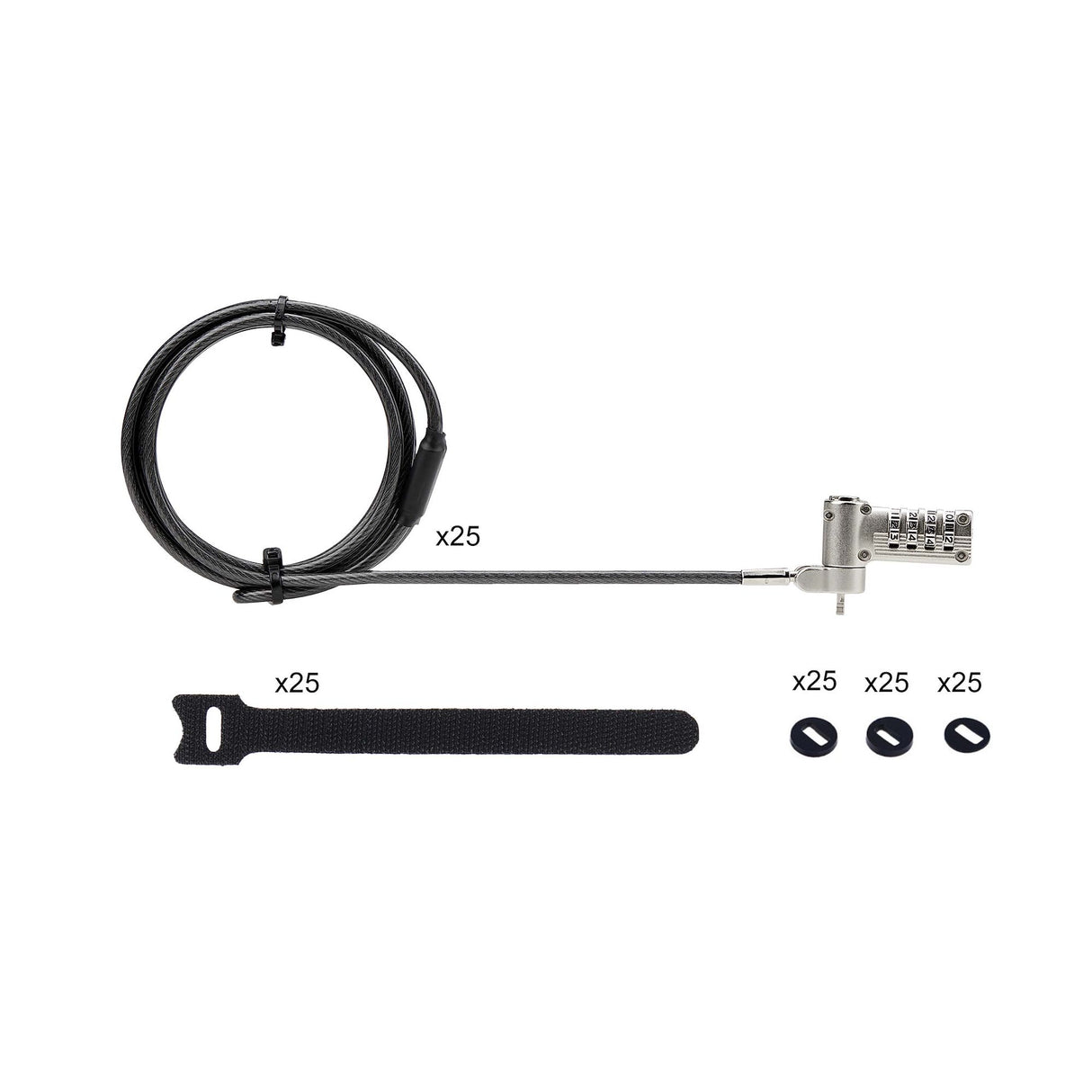 StarTech.com Cable Antirrobo Universal de Portátil de 2m - Candado de Seguridad para Portátil - Serializado - con Clave